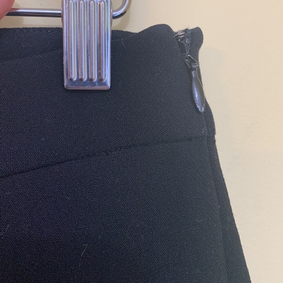 Theory | Classic Black Wool Blend Side Zip Stretch Notched Hem Pants Trousers 8 - Picture 9 of 14